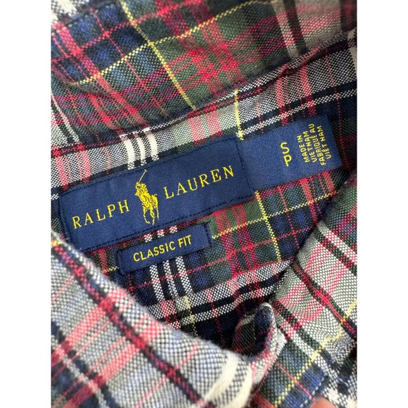 Polo Ralph Lauren Men Shirt Tartan Plaid Button Up Pocket Classic Fit Small S - Picture 3 of 4